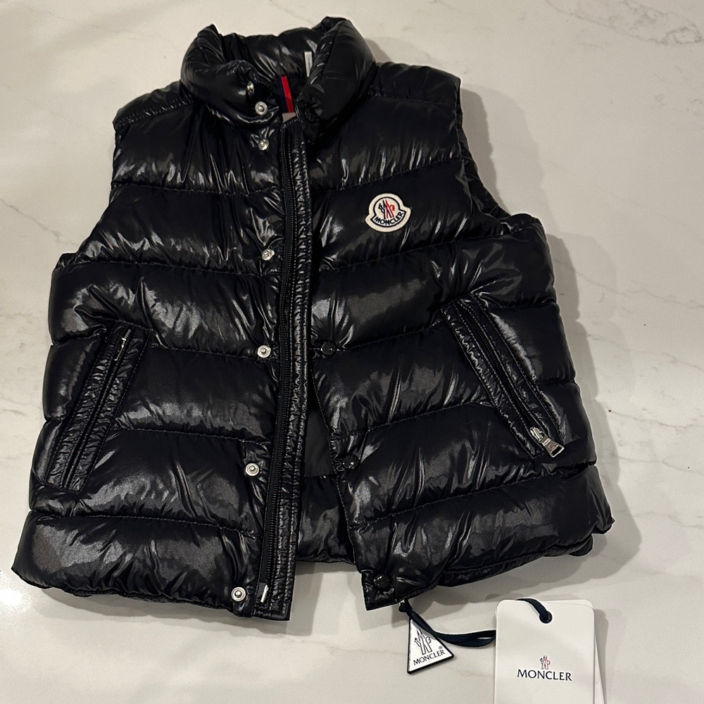 Moncler Glossy Black Kids Vest